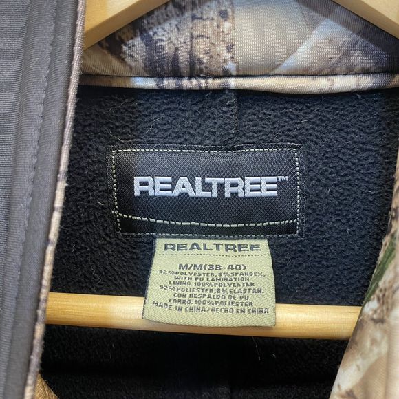 Realtree Outdoor Jacket Coat Black Camo Hunting Long Sleeve - Picture 7 of 8